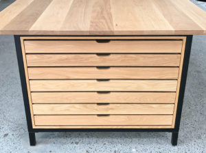 Custom standing conference table drawers