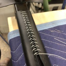 Leather wrapped handle